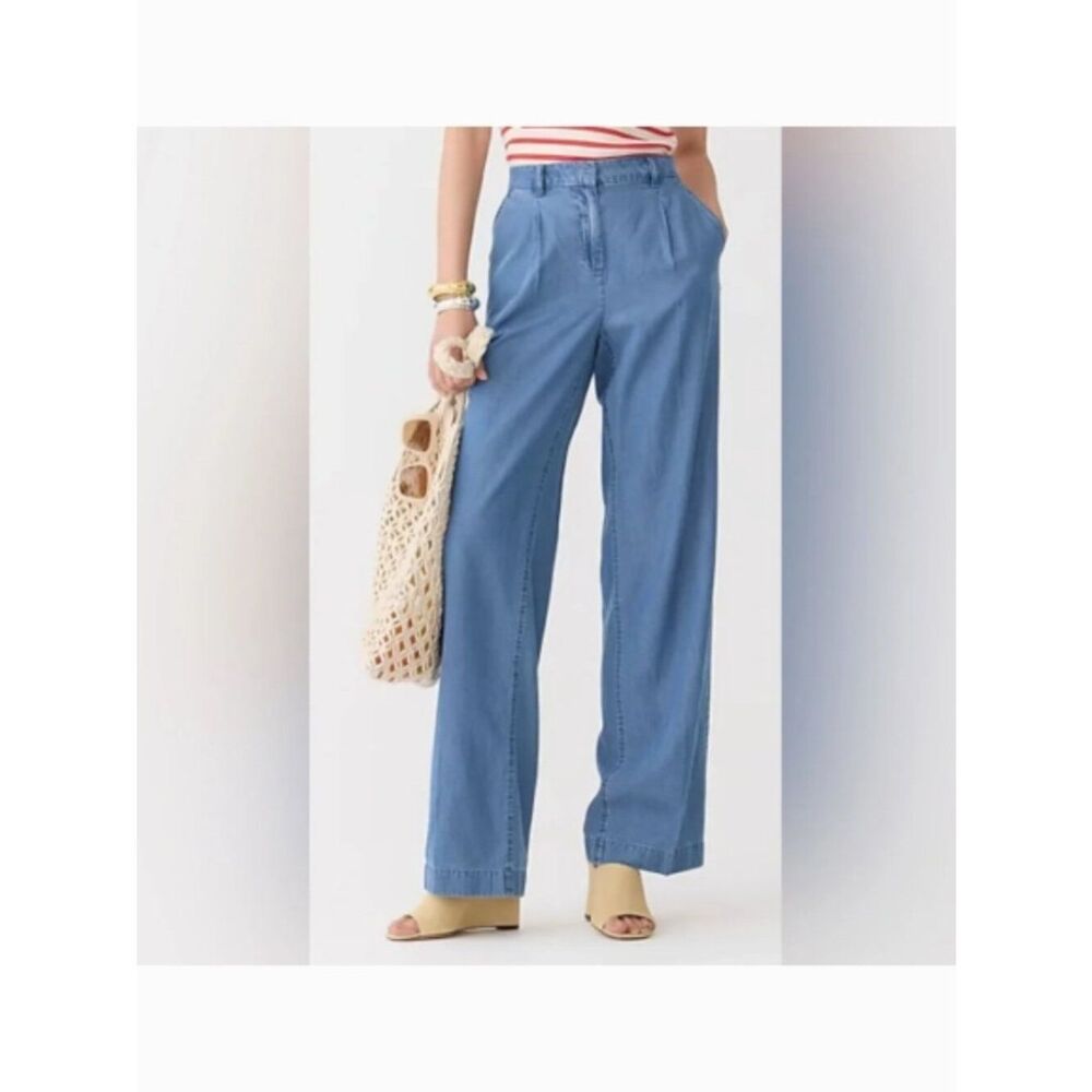 Like New! J. Crew Capeside Pant in Lightweight Chambray in Size 4